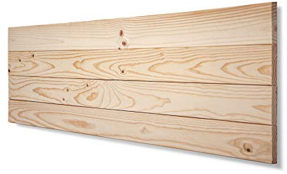 SERMAHOME Cabecero de Cama 135 cm Vintage en Madera de Pino Color Natural sin Barniz.