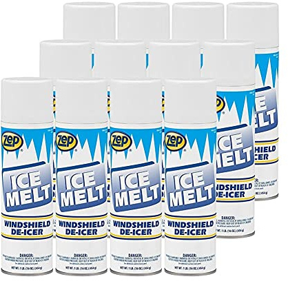 Zep Ice Melt Aerosol De-Icer for Windshields and Windows - 20 oz (Case of 12) 17601 - Ready-to-Use Aerosol