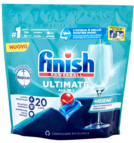 Finish Quantum Ultimate empfohlen von Napisan, spülmaschinenfest, 1 Packung mit 20 Tabletten, 250 g