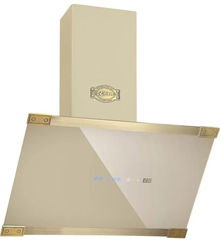 Kaiser AT 6445 | Art Deco 60cm Chimney Cooker Hood | Wall Mounted Kitchen Extractor Hood (Ivory)