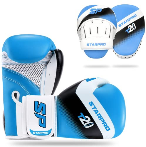 Starpro | T20 Boxhandschuhe & Box Pratzen für Harte Schläge & schnelles K.O. | Boxhandschuhe Männer, Boxhandschuhe Damen, Box Handschuh Herren, Boxen Sport, Box Training, Box Handschuhe, Boxing Gloves
