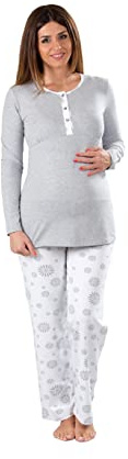Premamy - Pigiama Premaman in Cotone per Donna (EU M)