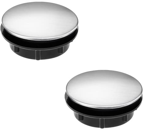 2 Pcs Sink Hole Cover Stainless Steel Sink Tap Hole Cover Sink Hole Plate Stopper Cover for Bathroom Kitchen-45mm