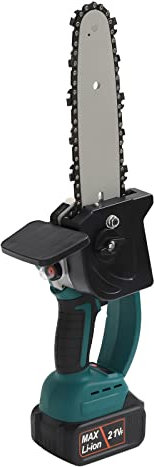 Tronçonneuse électrique sans fil 120 W 20 cm de puissance de coupe légère, scie de jardin pour la coupe des arbres et des arbustes, moteur puissant, coupe rapide, matériaux de haute qualité