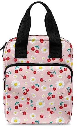 SEANATIVE Bibelhülle mit Kirschdruck für Frauen und Mädchen, mit Reißverschluss, Bibeltasche, Kinder-Buchschutz, Bibelaufbewahrung, Organizer, Bibelzubehör