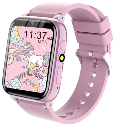 YEDASAH Kids Smart Watch Boys Girls, Smart Watch for Kids with 26 Games, 1.69HD Touchscreen, Learn Card, Step Counter, Audiobook, Camera Music, Alarm Clock, Educational Toy for 4-12Y Birthday Gifts