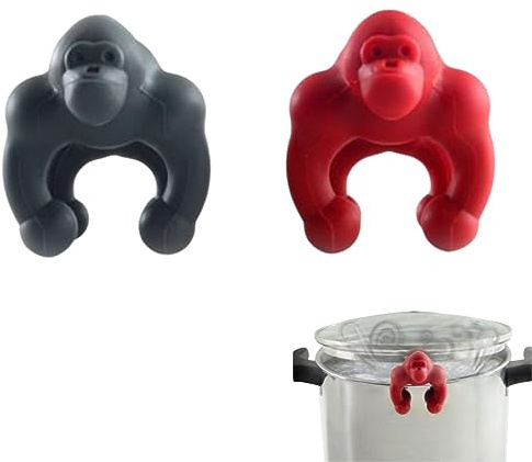 2 Pcs Pot Lid Lifter Silicone Spill Proof Lid Lifter Splash-Proof Steam Release Pan pot lid lifter Kitchen Tool Decoration Pot Lid & Cute Kitchen Accessories (Mix)
