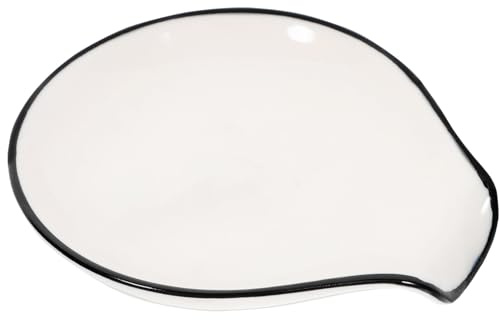 HOLIDYOYO Poggiamestolo in Ceramica Beige Per Cucina Supporto Per Cucchiai E Utensili Facile Da Pulire Design Stabile Per Uso Quotidiano