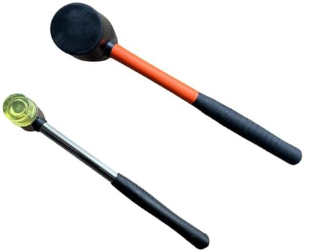 Gummihammer für Bodenbelag, Lederwaren, Zeltheringe, Bodenfliesenmontage, doppelseitiger Hammer für Handwerk, Schmuck, 2 Stück