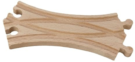 Hellery Binari per Trenini in Legno, Blocchi da Assemblare, Veicoli, Accessori Giocattolo, Scambi, Accessori per Binari Ferroviari per Bambini E Bambine, 17,8 cm x 7,3 cm x 1,2 cm