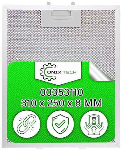 Aluminium Dunstabzugshaube Filter 310x250x8mm 00353110 353110 für Bosch | Garantie 5 Jahre - ONIX TECH