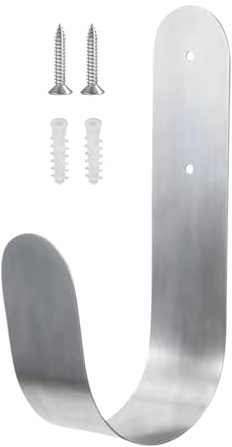 Gancho de manguera resistente, gancho de manguera de jardín de montaje en pared, colgador de manguera de acero inoxidable montado en la pared, soporte de manguera de agua resistente portátil