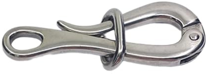 Ronyme Pelican Hook Shackle Stainless Steel Pelican Hook Yacht with Quick Release Link for Lifeboats, Liferafts Marine Pelican Hook, 4inch