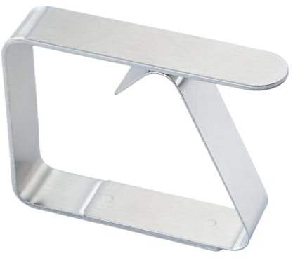 Moxeupon Picknick-Tischdeckenklammern, Tischtuchklammern, sichere Klammern für quadratische Tischdecken – Picknick-Tischdeckenklammern für Esszimmer, Tischdeckenklammer aus Metall für