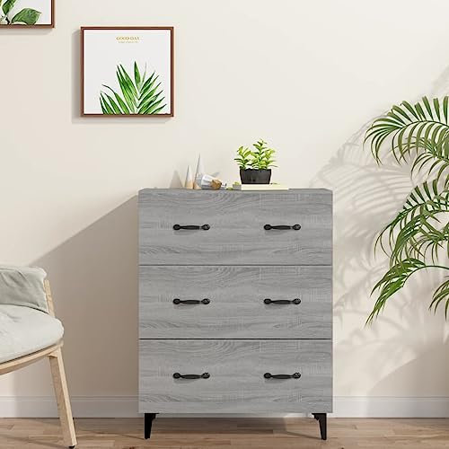 MOBCANT Sideboard, Kleiderschrank Barschrank Kaffeebar Vorratsschrank Geeignet für Korridor Foyer Küche Wohnbereich Grau Sonoma 69,5x34x90 cm Holzwerkstoff
