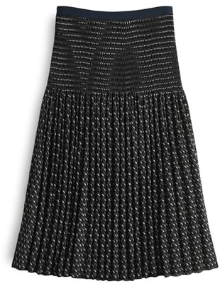 OPUS Damen Midirock | RIBANE London Plisseerock mit Komfortbund Coal Blue, 38