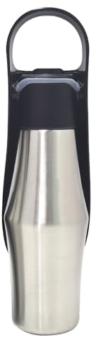 Borraccia termica da 750 ml per cani, in acciaio inox, con ciotola da viaggio | 304 portatile per passeggiate con gatti e cani