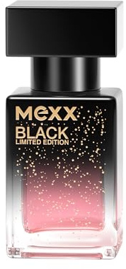 MEXX Black Limited Edition Eau de Toilette für Frauen, feminin-floraler Amberduft, 15 ml