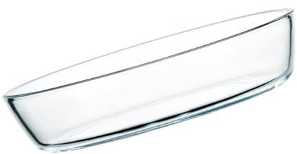 VICASKY Teglia Forno in Vetro Trasparente Ovali Resistente al Calore Vassoio Frutta e Pirofila Sicura per Riscaldare e Servire