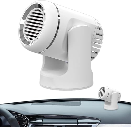 WEQNGIU Autoheizung, 12V Heizung Tragbare Autoheizung, 2-in-1 Schnellheiz-/Kühl Auto Demister Fensterenteiser, der an Den Zigarettenanzünder fürs Auto Angeschlossen Wird