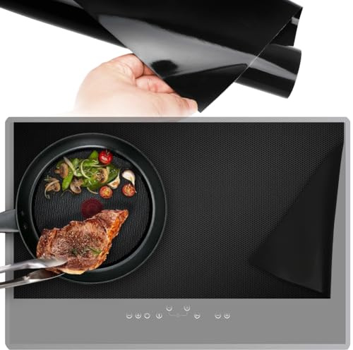 LOMUG 90x54 cm Große Induktionsschutzmatte Silikon Induktionskochfeld Schutzmatte Induktionsfeld Abdeckung Induction Cooker Silikonmatte Rutschfest Induktion Herdschutz Matte für Induktionsherd