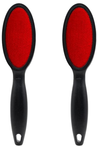 2 Stück Reise-Fusselbürste, Doppelseitige Fusselbürste, Doppelseitige Tierhaarbürste, Samt Fusselbürste Kleidung, Wiederverwendbare Fusselbürste für Kleidung, Sofas