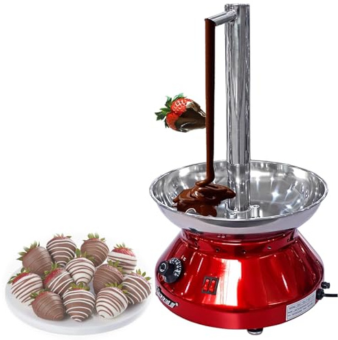 Commercial Chocolate Fountain, Electric Stainless Steel Hot Chocolate Fondue Fountain Machine, Chocolate Melting Heating Machine for Party, Gathering, Wedding