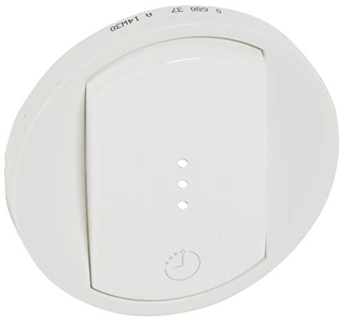 Legrand 068037 Enjoliveur Céliane pour Interrupteur Temporisé ou Interrupteur et Ventilation, Blanc, Lot de 10