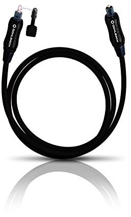 Oehlbach Opto Star Black 200 - Hochwertiges & Flexibles optisches Digitalkabel mit 3,5 mm LWL-Klinken Adapter - 2 m - schwarz