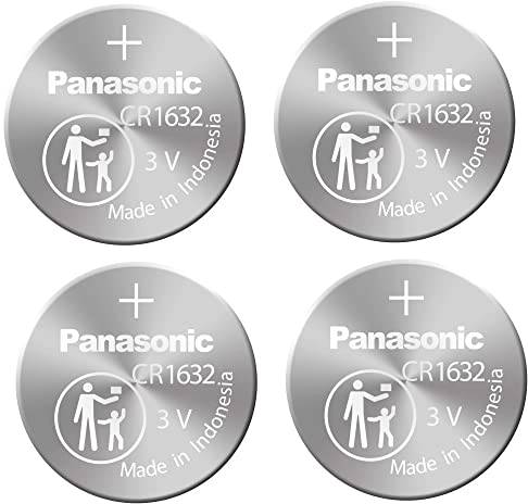 4pcs Panasonic CR1632 CR 1632 3v Coin Lithium Battery, REMOTE KEYLESS ENTRY TRANSMITTER FOB Battery