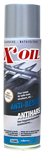 X'OIL - Aérosol Anti-Résine - Pour Taille Haie & Sécateur - Puissant & Durable - Facilité D'Application - 250ml