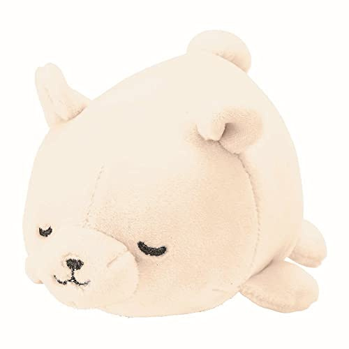 NEMU NEMU Peluche Ours Polaire - Doudou Nounours Shiro l'Ours Polaire - Coussin Oreiller à câliner - Ultra doux - Taille S - 13 cm