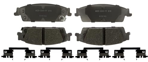 ACDelco Silver Rear Brake Pad Set 14D1707CHF1 | GM 19386946 Ceramic Rear Brake Pads for Select Cadillac Escalade, Chevy Silverado, Tahoe, Chevrolet Suburban, GMC Sierra, Yukon, and more