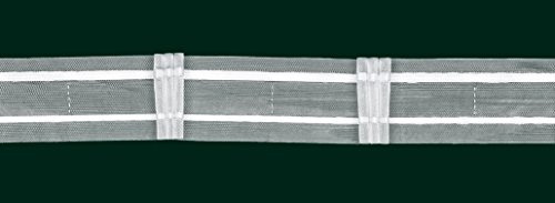 Faltenband mit 3 Falten, 50 mm, transparent, 200 % / Aufmachung 10 m