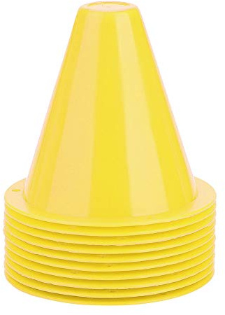 Cône de Formation de Football - 10 Pcs Souple pour Signalisation et Marquage - Support d'Entraînement pour Activités de Plein Air