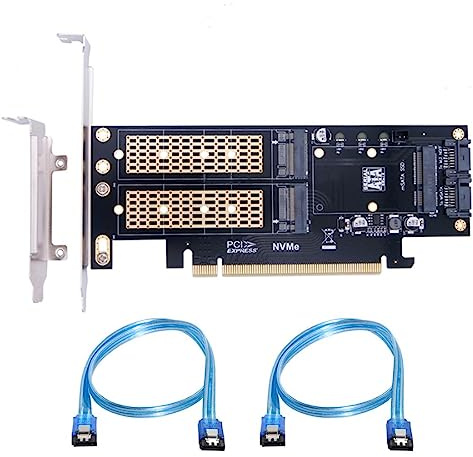 chenyang 3 in 1 M.2 NVME/NGFF/mSATA SSD auf PCIe 3.0/4.0 X16 Motherboard SSD Upgrade Erweiterungskartenadapter
