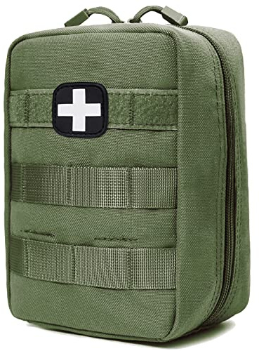 Trousse de premiers secours EMT Medical IFAK, sac tactique Molle pour traumatismes d'urgence pour camping, maison, voiture, randonnée, chasse (Olive Drab)