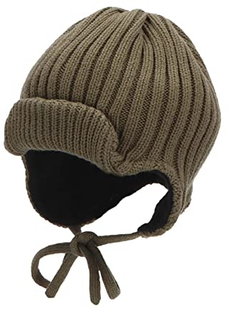 Sterntaler Baby Mädchen Strickmütze GOTS Mit Aufschlag Und Bindeband - Aus Baumwolle - Dunkelgrün, 47