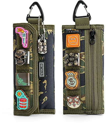 TACTICAL_GEEK Stoage A2L Molle Tasche Wasserdicht EDC Pouch 500D Nylon Kompakt Gürteltasche Herren Tool Pocket Organizer fur Mini Taschenlampe, Feuerzeug, EDC-Münzen mit Karabiner, Tarnung