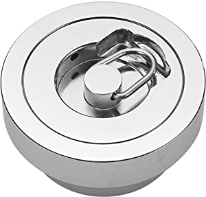 KYISOY 1PC Messing Silber Badewanne Bodenablauf Pool Stecker Fisch Pool Ablauf Runde Haar Ablauf Stecker 86mm