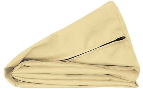 POKAR Bezüge für Palettenkissen Wasserabweisend Palettenauflagen Palettenmöbel Palettensofa 2er Set: Sitzkissen 120x80 + Rückenlehne 120x40, Beige