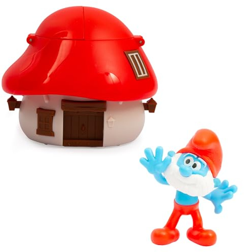 Die Schlümpfe, 1 Pilzhaus mit 1 Figur 5,5 cm, Überraschung, zufällige Modelle, Spielzeug für Kinder ab 3 Jahren, PUF13