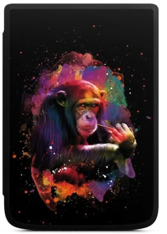 DeinDesign Coque pour liseuse Compatible avec Vivlio Touch HD Plus Etui pour liseuse Protection pour liseuse Singe Couleur Multicolore