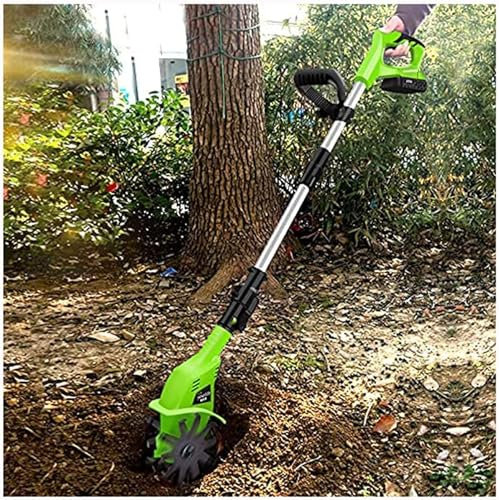 JSY Escarificadores Rotavator inalámbrico, cultivador eléctrico portátil de Mano con batería Recargable de 4000Mah y Cargador, Profundidad de labranza de 25cm Cultivadores rotativos, Jardines, Campos