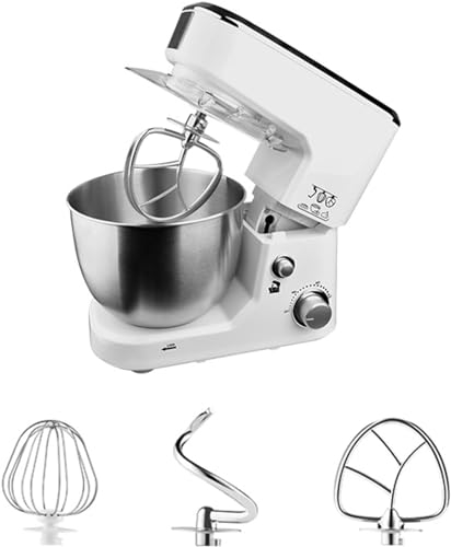 Robot da Cucina Elettrico per cuocere al Forno con Ciotola da 5 Litri Regolazione Continua della velocità Robot da Cucina con Gancio per impastare, Frusta e sbattitore Sistema di miscelazione Planet