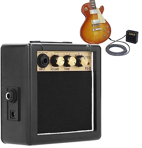 Mini Gitarrenverstärker, PG-3 3W Tragbarer Gitarre Verstärker, Tragbarer Gitarrenverstärker für Bühnenauftritte und tägliches Üben mit E-Gitarre