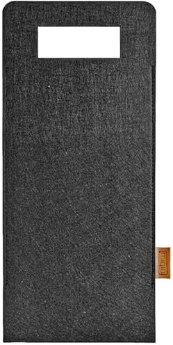 MIQIO® Design Filz Flaschentüte I 40cm x 17 cm I Geschenkverpackung für Weinflaschen oder Sektflaschen I nachhaltige Filz-Flaschentasche I Oekotex I dunkelgrau