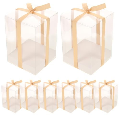 NOLITOY 1 Jeu coffret transparent planque transporteur de petit gâteau couvercle boite gateau transparente boite transparente gateau cas de gâteau de cuisson cas de chocolat papier