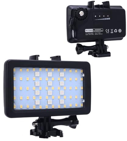 Unterwasserlichter Tauchlicht, 130 Fuß wasserdichte LED -Video -Licht -RGB -Fülllicht, 5000 Bis 6000k Dimmbar, für DSLR -Actionkameras