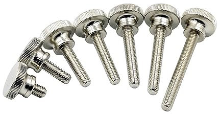 OZXLH M2 M3 M4 M5 M6 M8 M10 Edelstahl Rändelschraube Hoher Stufenkopf Handfestziehen Flügelschraube Vorhangwand Glasschloss Flügelschraube Einstellen(M5x30mm 5pcs)